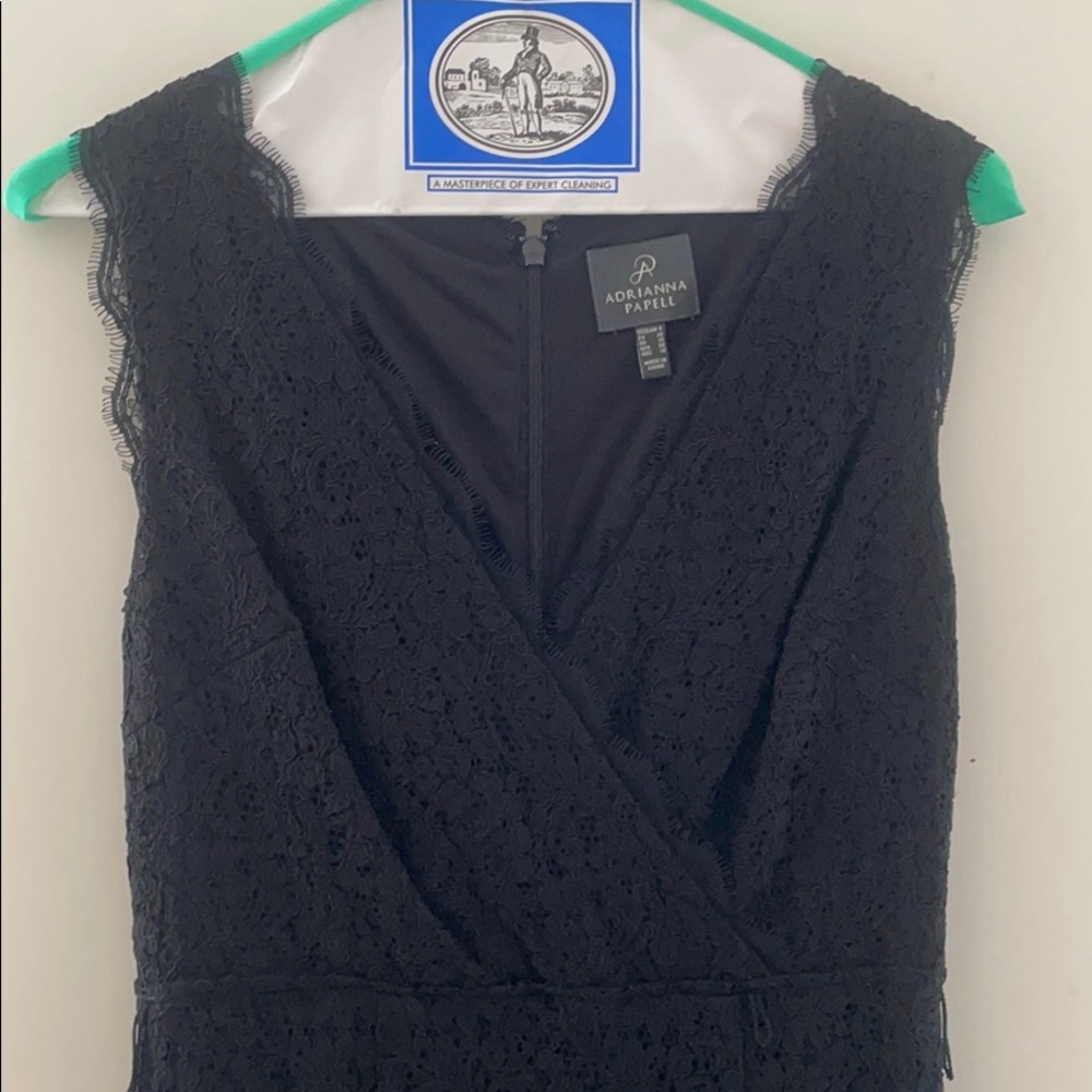 Adrianna Papell Black Lace Dress